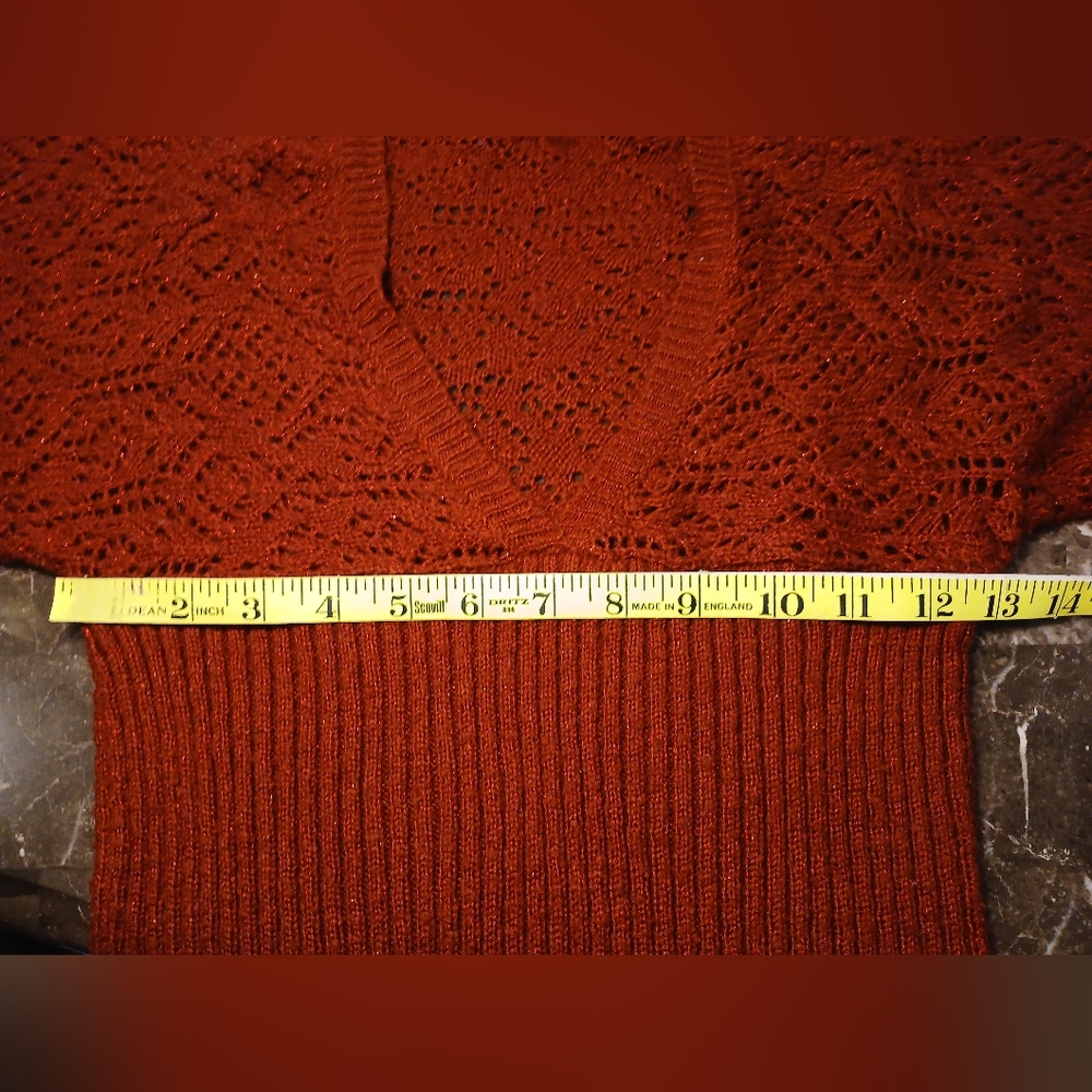 a.n.a Women's Rust V-Neck Sweater - Picture 7 of 11